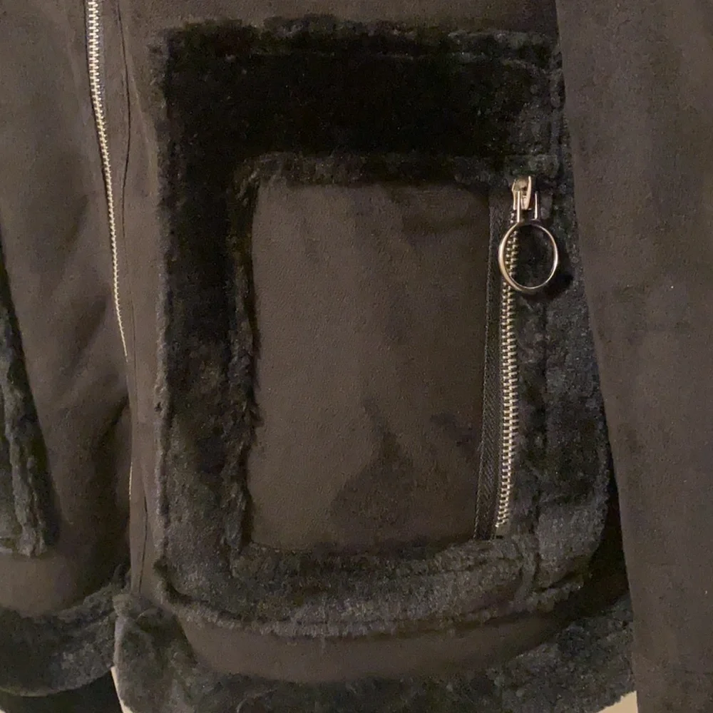 Boohoo Petite Ellie Faux Suede/Fur Cropped Jacket Size 10 - Picture 8 of 13